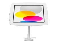 Compulocks iPad 10th-11th (A16) Gen Space Enclosure Flex Arm Mount White - Monteringssats (hölje, flexible arm mount) - för surfplatta - stativ - låsbar - aluminiumhölje - vit - skärmstorlek: 10.9" - väggmonterbar, monterbar på ytor, bänkskiva - för Apple 10.9-inch iPad (10:e generation) 159W209IPDSW