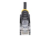 StarTech.com 1,5 m CAT6-kabel - Tunn - Snagless RJ45-kontakter - Svart - Patch-kabel - RJ-45 (hane) till RJ-45 (hane) - 1.5 m - UTP - CAT 6 - hakfri, tvinnad - svart N6PAT150CMBKS