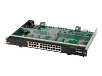 HPE Aruba Networking CX 6400 24p Smart Rate 1G/2.5G/5G/10G Class8 PoE and 4p SFP56 v2 Module - Switch - modulär - L3 - Administrerad - 24 x 1/2.5/5/10GBase-T + 4 x 50 Gigabit Ethernet SFP56 - rackmonterbar - PoE+ S1T83A