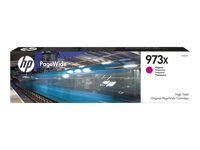 HP 973X - Lång livslängd - magenta - original - PageWide - bläckpatron - för PageWide Managed P55250; PageWide Pro 452, 477, 552, 577, MFP 477 F6T82AE
