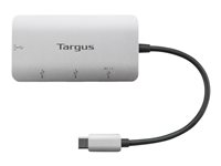 Targus - Hubb - 2 x USB 3.2 Gen 1 + 1 x USB-C 3.2 Gen 1 + 1 x USB-C 3.2 Gen 1 (strömförsörjning) - skrivbordsmodell ACH228EU