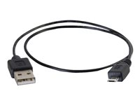 C2G USB Charging Cable - USB-strömkabel - USB (endast ström) hane till Mikro-USB typ B (endast ström) hane - 46 cm - svart 81708