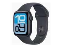 Apple Watch SE 3 (GPS) - 40 mm - midnattsaluminium - smart klocka med sportband - fluoroelastomer - midnatt - bandstorlek: S/M - 64 GB - Wi-Fi 4, Bluetooth - 26.3 g MEH94QN/A