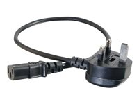 C2G Universal Power Cord - Strömkabel - BS 1363 (hane) till power IEC 60320 C13 - 2 m - formpressad - svart 88513
