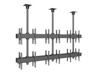 Multibrackets M Pro MBC3X2U2 - Monteringssats (takmontering) - för 12 LCD-bildskärmar - aluminium, stål - svart - skärmstorlek: 40"-65" - takmonterbar 7350073733606