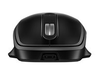 HP 515 - Mus - full size, ultrakraftig uppladdning - 5 knappar - trådlös - 2.4 GHz - trådlös USB-mottagare - svart 9C2F7AA