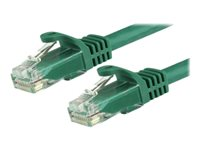 StarTech.com 1.5m CAT6 Ethernet Cable, 10 Gigabit Snagless RJ45 650MHz 100W PoE Patch Cord, CAT 6 10GbE UTP Network Cable w/Strain Relief, Green, Fluke Tested/Wiring is UL Certified/TIA - Category 6 - 24AWG (N6PATC150CMGN) - Patch-kabel - RJ-45 (hane) till RJ-45 (hane) - 1.5 m - UTP - CAT 6 - hakfri - grön N6PATC150CMGN
