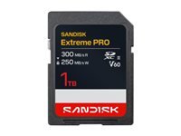 SanDisk Extreme PRO - Flash-minneskort - 1 TB - Video Class V60 / UHS-II - SDXC UHS-II SDSDXEM-1T00-GN4IN