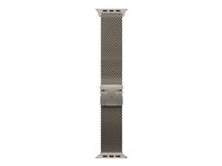 Apple - Slinga för smart klocka - 49 mm, naturlig titanfinish - Stor storlek - naturell - för Watch Hermès Series 9, SE 3, Series 10, Series 11, Series 8, Series 9, Ultra 2, Ultra 3 MGHQ4ZM/A