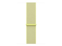 Apple - Slinga för smart klocka - 46mm - 145 - 220 mm - neongul - för Watch Hermès Series 9, SE 3, Series 10, Series 11, Series 8, Series 9, Ultra 2, Ultra 3 MFFL4ZM/A