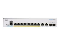 Cisco Business 350 Series 350-8FP-2G - Switch - L3 - Administrerad - 8 x 10/100/1000 (PoE+) + 2 x kombination Gigabit Ethernet/Gigabit SFP - rackmonterbar - PoE+ (120 W) CBS350-8FP-2G-EU