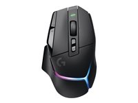 Logitech G G502 X PLUS - Mus - optisk - 8 knappar - trådlös - 2.4 GHz - USB Logitech LIGHTSPEED-mottagare - svart 910-006162