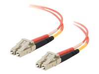 C2G Low-Smoke Zero-Halogen - Patch-kabel - LC multiläge (hane) till LC multiläge (hane) - 3 m - fiberoptisk - 50/125 mikron - orange 85337