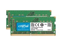 Crucial - DDR4 - sats - 16 GB: 2 x 8 GB - SO DIMM 260-pin - 2400 MHz / PC4-19200 - CL17 - 1.2 V - ej buffrad - icke ECC - för Apple iMac with Retina 5K display (I mitten av 2017) CT2K8G4S24AM
