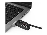 Compulocks Ledge Lock Adapter for MacBook Pro 14" M1, M2 & M3 with Combination Cable - Adapter för säkerhetslåsurtag - med kombinationslås - för Apple MacBook Pro 14.2 in (M1, M2, M3) MBPR14LDG01CL