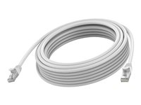 Vision - Nätverkskabel - RJ-45 (hane) till RJ-45 (hane) - 5 m - 6.2 mm - STP - CAT 6a - formpressad, hakfri - vit TC 5MCAT6A