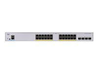 Cisco Business 350 Series 350-24P-4G - Switch - L3 - Administrerad - 24 x 10/100/1000 (PoE+) + 4 x Gigabit SFP - rackmonterbar - PoE+ (195 W) CBS350-24P-4G-EU
