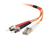 C2G LC-ST 50/125 OM2 Duplex Multimode PVC Fiber Optic Cable (LSZH) - Nätverkskabel - ST-läge (multi-mode) (hane) till LC multiläge (hane) - 1 m - fiberoptisk - duplex - 50/125 mikron - OM2 - halogenfri - orange 85492