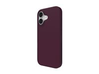 ZAGG Manhattan Snap - Baksidesskydd för mobiltelefon - MagSafe-kompatibilitet - silikon - svart körsbär - för Apple iPhone 17 702319060