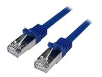 Startech 3m CAT6 Ethernet Cable, 10 Gigabit Shielded Snagless RJ45 100W PoE Patch Cord, CAT 6 10GbE SFTP Network Cable w/Strain Relief, Blue, Wiring is UL Certified/TIA - Category 6 - 26AWG (N6SPAT3MBL) - Patch-kabel - RJ-45 (hane) till RJ-45 (hane) - 3 m - SFTP / 50 mikrometer - CAT 6 - formpressad, hakfri - blå N6SPAT3MBL