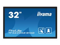 iiyama ProLite TF3239AS-B1AG - 32" Diagonal klass (31.5" visbar) LED-bakgrundsbelyst LCD-skärm - digital skyltning - med inbyggd mediaspelare och pekskärm (multitouch) - Android - 1080p 1920 x 1080 - svart TF3239AS-B1AG
