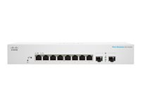 Cisco Business 220 Series CBS220-8T-E-2G - Switch - smart - 8 x 10/100/1000 + 2 x gigabit SFP (upplänk) - rackmonterbar CBS220-8T-E-2G-EU