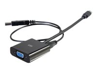 C2G 8in Mini DisplayPort Male to VGA + Audio Female Active Adapter Converter - Black - Videokonverterare - Mini DisplayPort - VGA - svart 84683