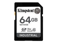 Kingston Industrial - Flash-minneskort - 64 GB - A1 / Video Class V30 / UHS-I U3 / Class10 - mikroSDXC UHS-I SDIT/64GB
