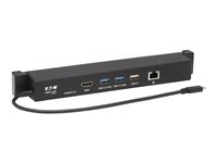 Eaton Tripp Lite Series USB-C Dock for Microsoft Surface - 4K HDMI, USB 3.2 Gen 2, USB-A Hub, GbE, 100W PD Charging, Black - Dockningsstation - USB-C 3.2 Gen 2 - HDMI - 1GbE U442-DOCK14-MS