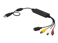 StarTech.com USB videoinspelningsadapter - S Video/komposit till USB 2.0 videoinspelningskabel med stöd för TWAIN - Analog till digital konverterare - endast Windows - Videofångstadapter - USB 2.0 - NTSC, SECAM, PAL - svart SVID2USB232