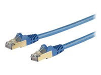 StarTech.com 7 m CAT6a Ethernet-kabel - 10 Gigabit hakfri skärmad RJ45 100 W PoE-kopplingskabel - 10 GbE STP Cat6a nätverkskabel med dragavlastning - Blå - Fluke-testad/ledning är UL-klassad/TIA - Patch-kabel - RJ-45 (hane) till RJ-45 (hane) - 7 m - STP - CAT 6a - formpressad, hakfri - blå 6ASPAT7MBL