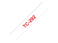 Brother - Vit, röd - Rulle (0,9 cm x 7,7 m) 1 stk band för skrivare - för P-Touch PT-15, PT-20, PT-2000, PT-3000, PT-500, PT-5000, PT-6, PT-8, PT-8E TC292