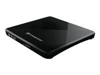 Transcend 8X DVDS-K - Diskenhet - DVD±RW (±R DL) / DVD-RAM - 8x/8x/5x - USB 2.0 - extern - svart TS8XDVDS-K