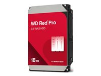 WD Red Pro WD181KFGX - Hårddisk - 18 TB - inbyggd - 3.5" - SATA 6Gb/s - 7200 rpm - buffert: 512 MB 7211318T-7050100-000-RS
