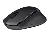 Logitech M330 SILENT PLUS - Mus - 3 knappar - trådlös - 2.4 GHz - trådlös USB-mottagare - svart 910-004909