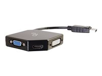 C2G DisplayPort to HDMI, VGA, DVI Adapter Converter - M/F - Videokonverterare - DVI, HDMI, VGA - DVI, HDMI, VGA - svart 54340