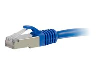 C2G Cat6a Booted Shielded (STP) Network Patch Cable - Patch-kabel - RJ-45 (hane) till RJ-45 (hane) - 2 m - STP - CAT 6a - formpressad, hakfri, tvinnad - blå 89910