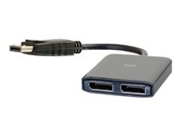 C2G DisplayPort 1.2 to Dual DisplayPort MST Hub - Video/audiosplitter - 2 x DisplayPort - skrivbordsmodell 84291