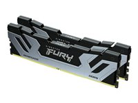 Kingston FURY Renegade - DDR5 - sats - 48 GB: 2 x 24 GB - DIMM 288-pin - 4200 MHz / PC5-67200 - CL40 - 1.45 V - ej buffrad - on-die ECC - svart, silver KF584CU40RSK2-48