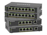 NETGEAR Plus GS305EP - Switch - smart - 5 x 10/100/1000 (4 PoE+) - skrivbordsmodell, väggmonterbar - PoE+ (63 W) GS305EP-100PES