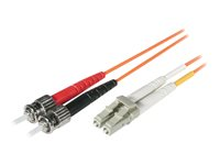 C2G Low-Smoke Zero-Halogen - Patch-kabel - LC multiläge (hane) till ST-läge (multi-mode) (hane) - 2 m - fiberoptisk - 62,5/125 mikron - orange 85272