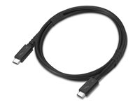 Lenovo - Thunderbolt-kabel - USB-C (hane) till USB-C (hane) - Thunderbolt 4 - 48 V - 5 A - 1 m - 8K60Hz stöd, Snabbladdning upp till 240 W, upp till 40 Gbps dataöverföringshastighet - svart 4X91U94412
