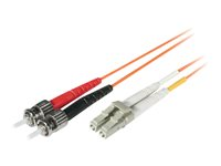 C2G Low-Smoke Zero-Halogen - Patch-kabel - LC multiläge (hane) till ST-läge (multi-mode) (hane) - 1 m - fiberoptisk - 62,5/125 mikron - orange 85271