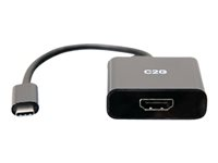 C2G 4K USB C to HDMI Adapter - 4K 60Hz - Videokort - 24 pin USB-C hane till HDMI hona - svart - stöd för 4K C2G54459