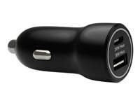 dbramante1928 re-charge - Strömadapter för bil - 30 Watt - 2 utdatakontakter (24 pin USB-C, USB) - svart CC18MOBL7104