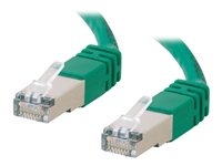 C2G Cat5e Booted Shielded (STP) Network Patch Cable - Patch-kabel - RJ-45 (hane) till RJ-45 (hane) - 15 m - STP - CAT 5e - formpressad - grön 83836