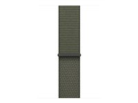 Apple - Slinga för smart klocka - 46mm - 145 - 220 mm - skog - för Watch Hermès Series 9, SE 3, Series 10, Series 11, Series 8, Series 9, Ultra 2, Ultra 3 MFFJ4ZM/A