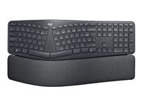 Logitech ERGO K860 Split Keyboard for Business - Tangentbord - trådlös - Bluetooth LE - QWERTY - hela norden - grafit 920-010348