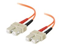 C2G Low-Smoke Zero-Halogen - Patch-kabel - SC-läge (multi-mode) (hane) till SC-läge (multi-mode) (hane) - 3 m - fiberoptisk - 62,5/125 mikron - orange 85241