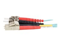 C2G LC-ST 10Gb 50/125 OM3 Duplex Multimode PVC Fiber Optic Cable (LSZH) - Nätverkskabel - ST-läge (multi-mode) (hane) till LC multiläge (hane) - 30 m - fiberoptisk - duplex - 50/125 mikron - OM3 - halogenfri - havsblå 85548